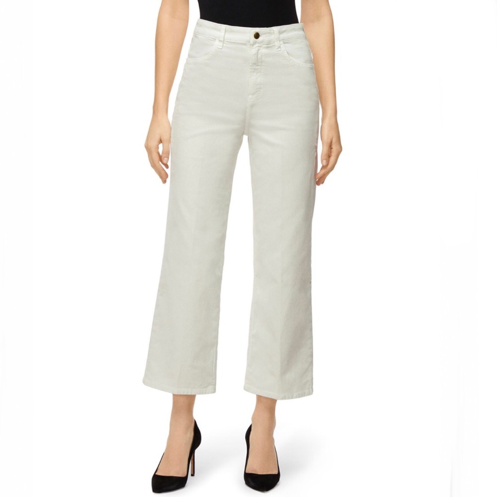J Brand Joan Corduroy High Rise Wide Leg Crop Pants Light Powder Blue Sze 28 NWT